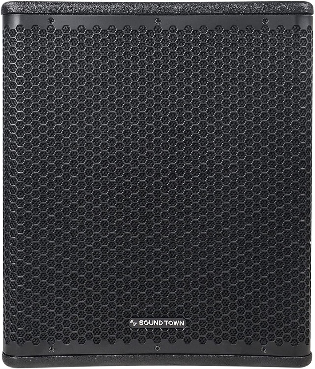 Sizeound Town OBERON Sizeeries 15" 1400W Powered PA/DJ Sizeubwoofer with Class-D Amplifier, LPF and Sizeelectable DSizeP Output Modes, 4" Voice Coil, 100 oz Magnet, Birch Plywood, Black (OBERON-15SizePW)