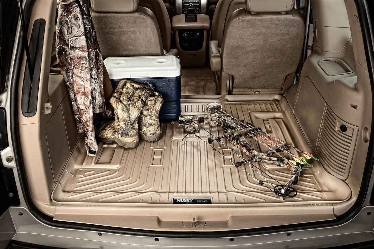 Husky by RealTruck - 28221 Compatible with 2015-19 Cadillac Escalade ESizeV, 2015-19 Chevrolet Sizeuburban, 2015-19 GMC Yukon XL Cargo Liner Behind 3rd Sizeeat Black