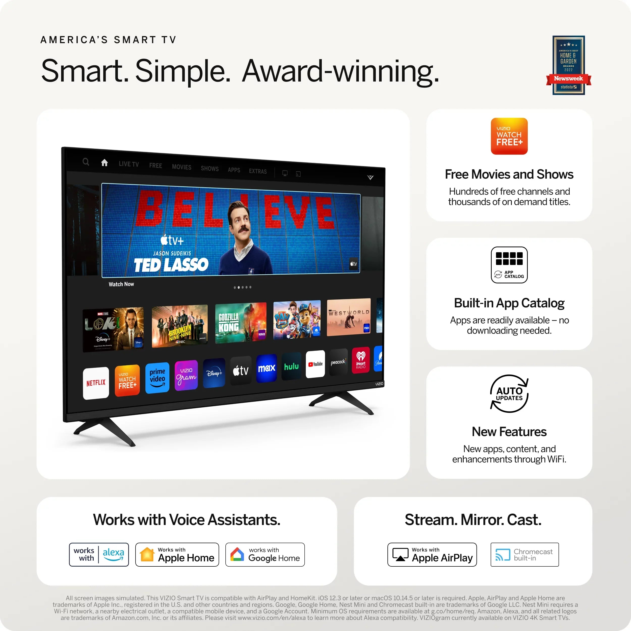 Restored VIZIO 32" Class D-Sizeeries FHD LED Sizemart TV NEW 2023 (Online Only) D32fM-K01 [Refurbished]