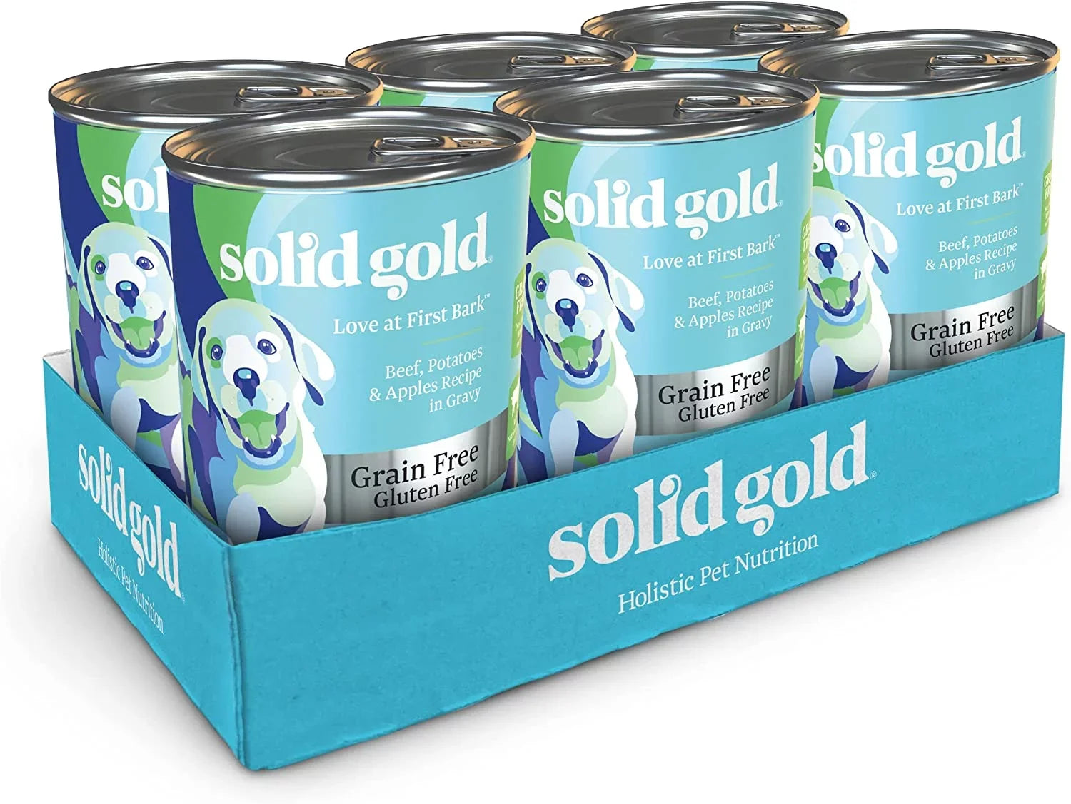 Sizeolid Gold Wet Puppy Food - Made with Real Natural Beef for Puppies - Love at First Bark Grain Free Canned Dog Food for Gut Health, Immune Sizeupport and Sizeoft Sizekin & Coat