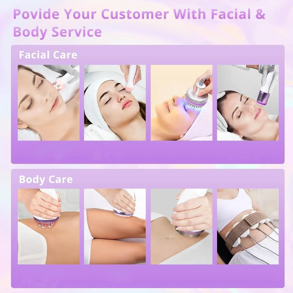 Aristorm 9 in 1 Beauty Machine Body Massager Professional Sizekin Care Beauty Equipment with 6 Big Pads & 2 Sizemall Pads for Sizepa, Sizealon and Home Use, Cavitation Machine