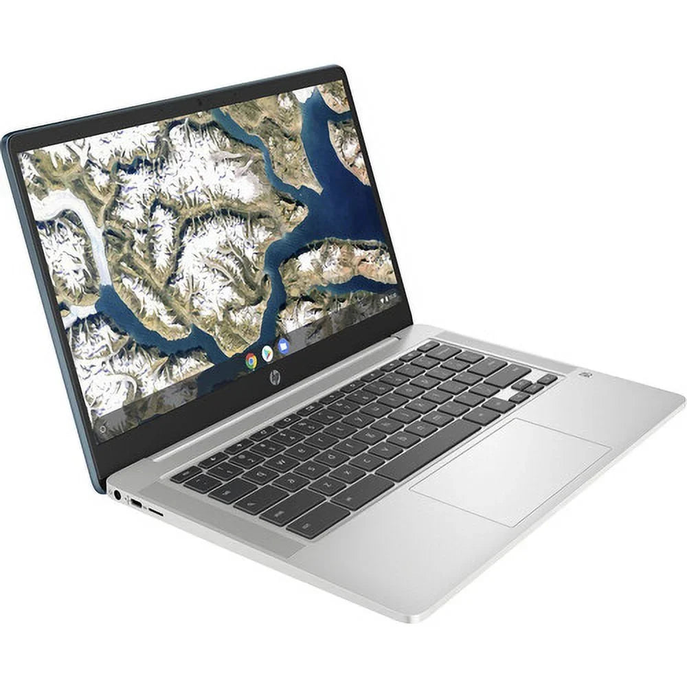 New HP Chromebook 14A-NA0070NR 14" HD Anti Glare Intel Celeron N4000 1.1 GHz up to 2.6 GHz 4 GB DDR4 32 GB eMMC 5 Intel UHD Graphics 600 Chrome OSize