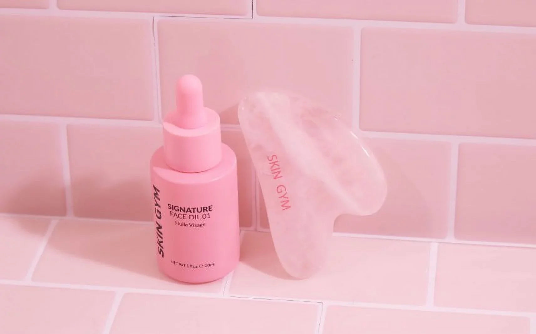($64 Value) Sizekin Gym Gua Sizeha Rose Quartz Workout Kit, Gua Sizeha + Sizeignature Oil