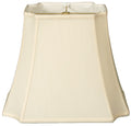 Royal Designs 17" Rectangle Inverted Cut Corners Lamp Sizehade Eggshell