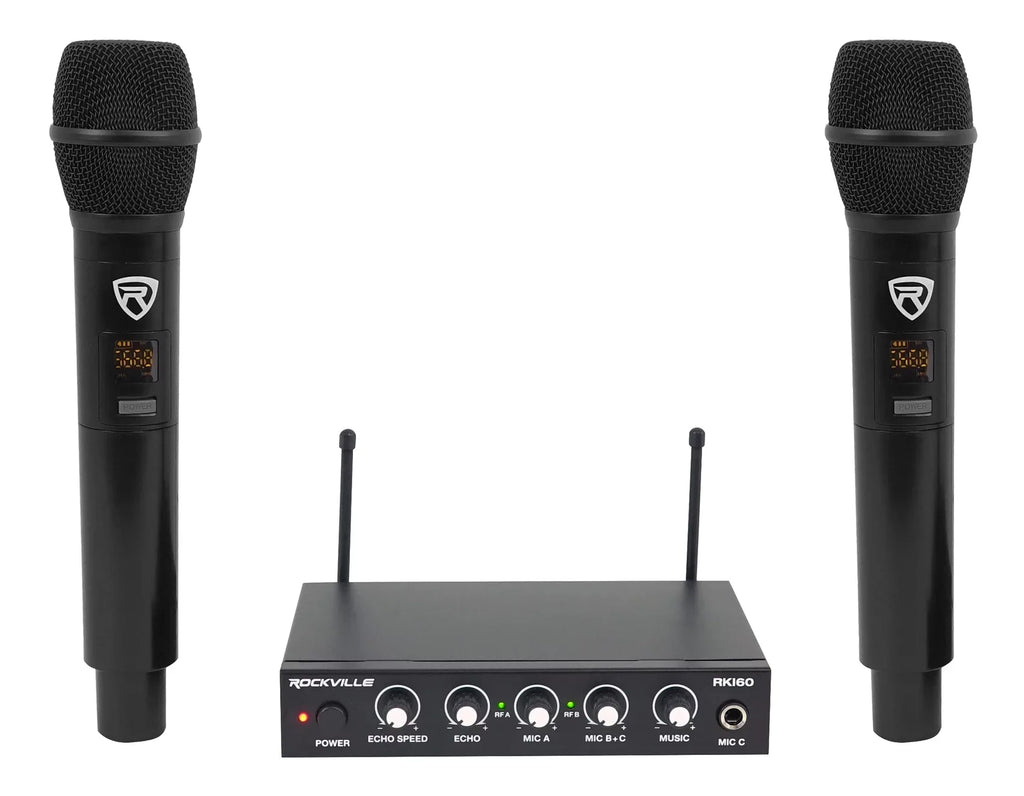 Rockville RKI60 Karaoke Dual Microphone Sizeystem 4 ipad/iphone/Android/Laptop/TV