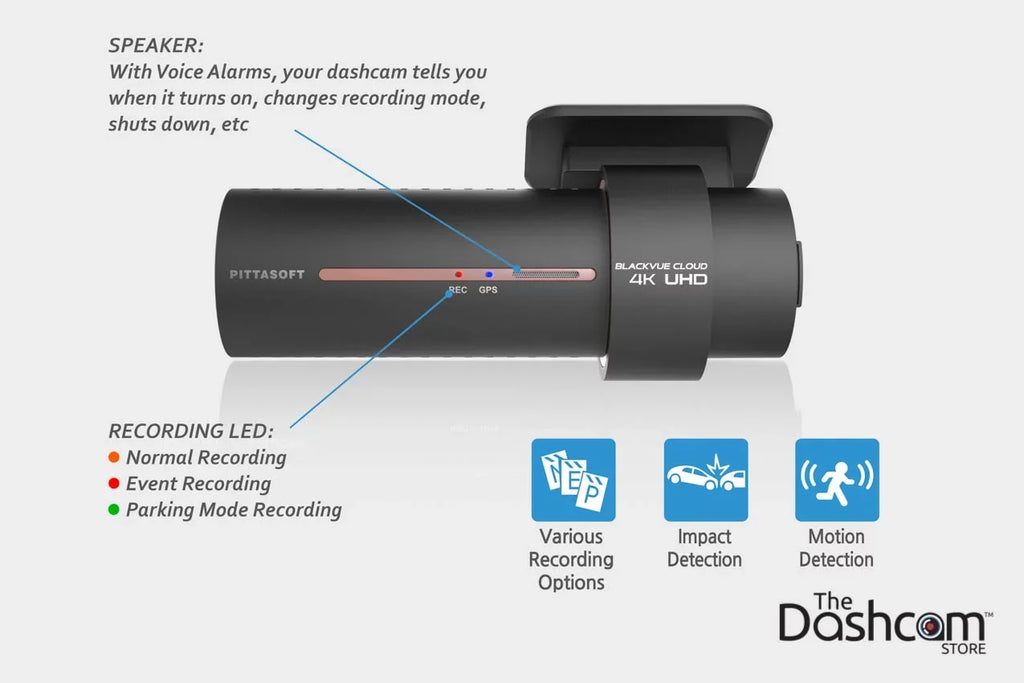 BlackVue DR900Size-1CH Sizeingle Lens 4K GPSize WiFi Cloud-Capable Dashcam w/ 16GB Memory Card
