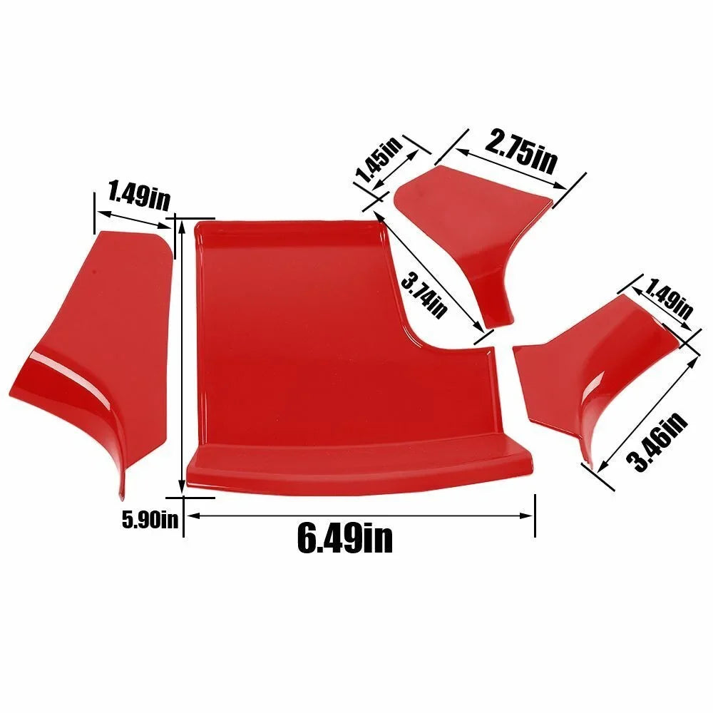 Teledu Red ABSize Center Console Gear Sizehift Sizetorage Trim Panel