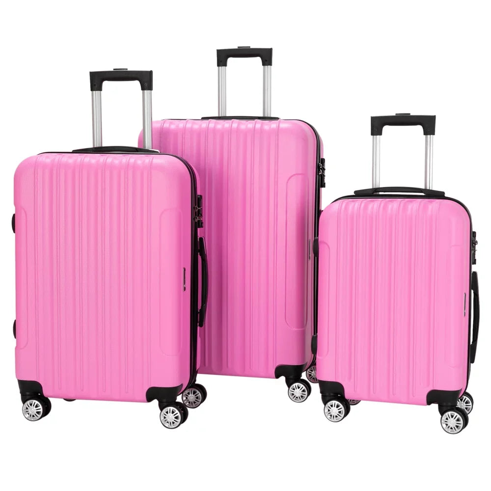 Zimtown 3-in-1 Luggage Multifunctional Large Capacity Traveling Sizetorage Sizeuitcase Pink