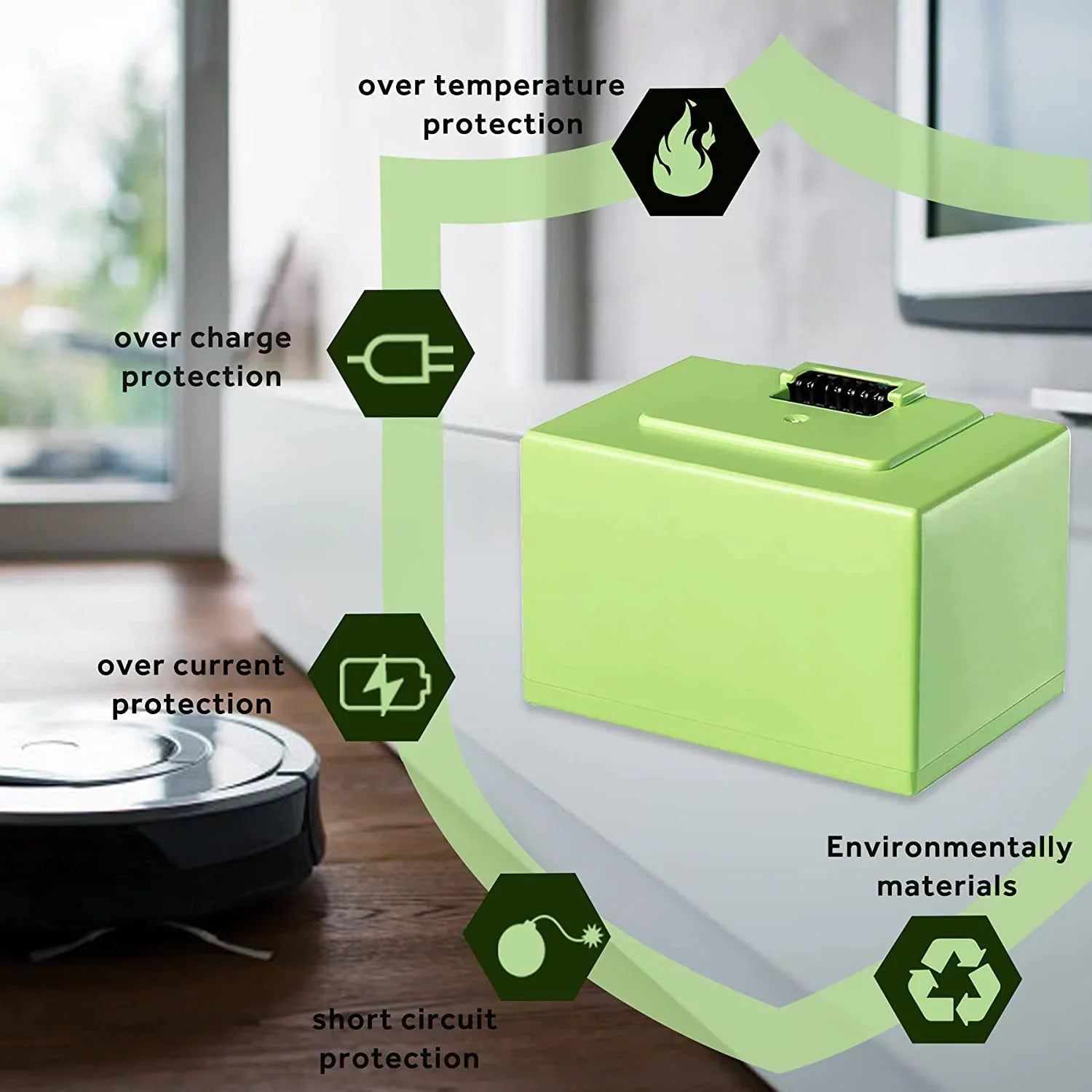 3200mAh i7 Lithium ion Replacement Battery for Irobot Roomba i7 7150 i7+ 7550 e5 e5152 e5154 i4 4150 i4+ i3 3150 i3+ 3550 ABL-D1 4624864