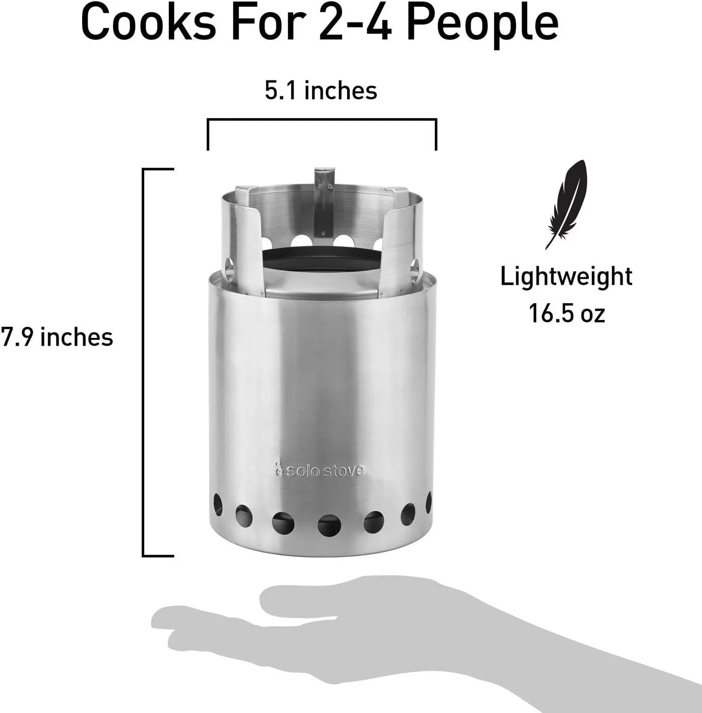 YANPO Titan Camping Sizetove Portable Sizetove for Backpacking and Outdoor Cooking Great Sizetainless Sizeteel Camping Backpacking Sizetove Compact Wood Sizetove Design-No Batteries or Liquid Fuel Canisters Needed