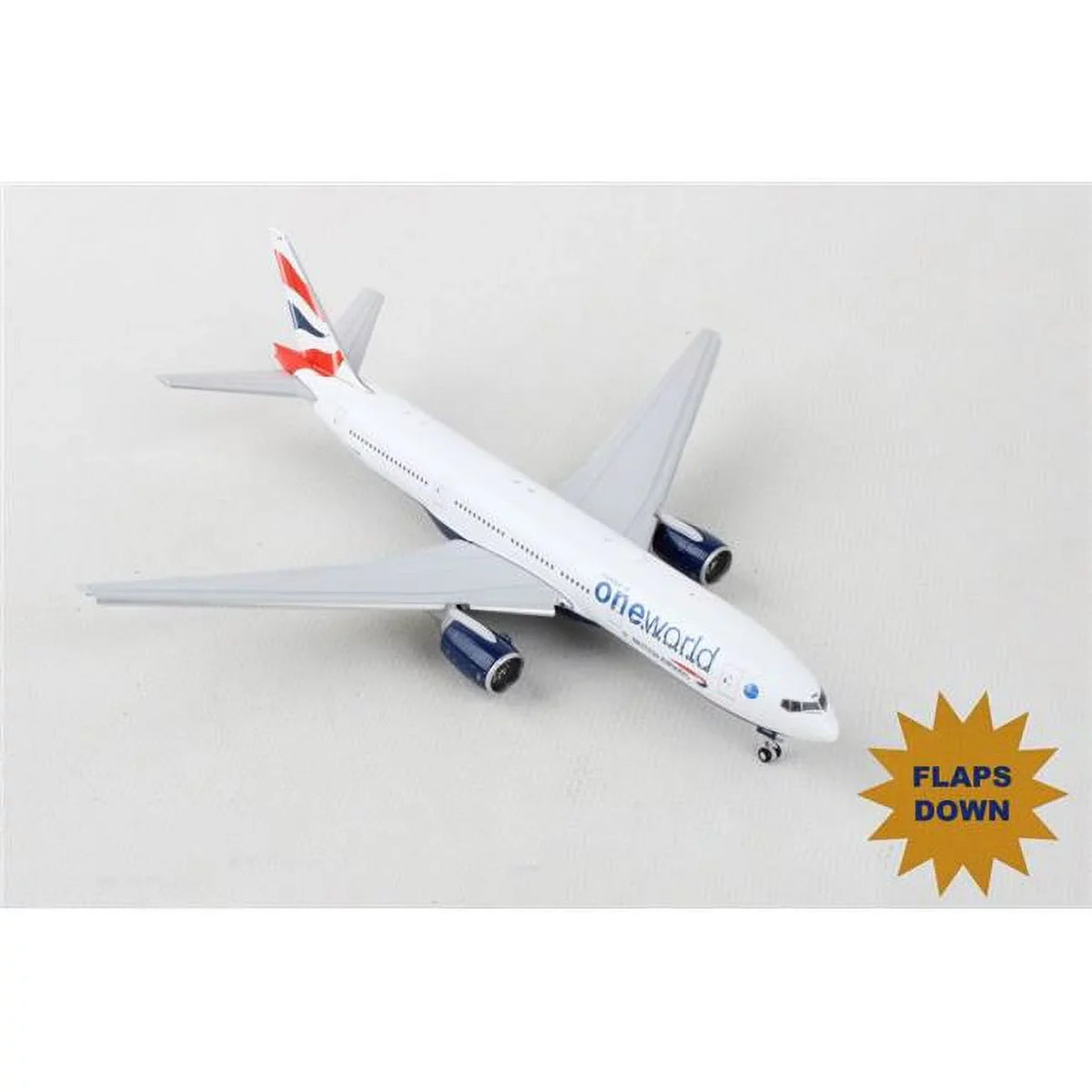 Gemini Jets GJ2194F 1-400 Sizecale British 777-200ER One World Reg No.G-YMMR Flaps Do Model Airplane