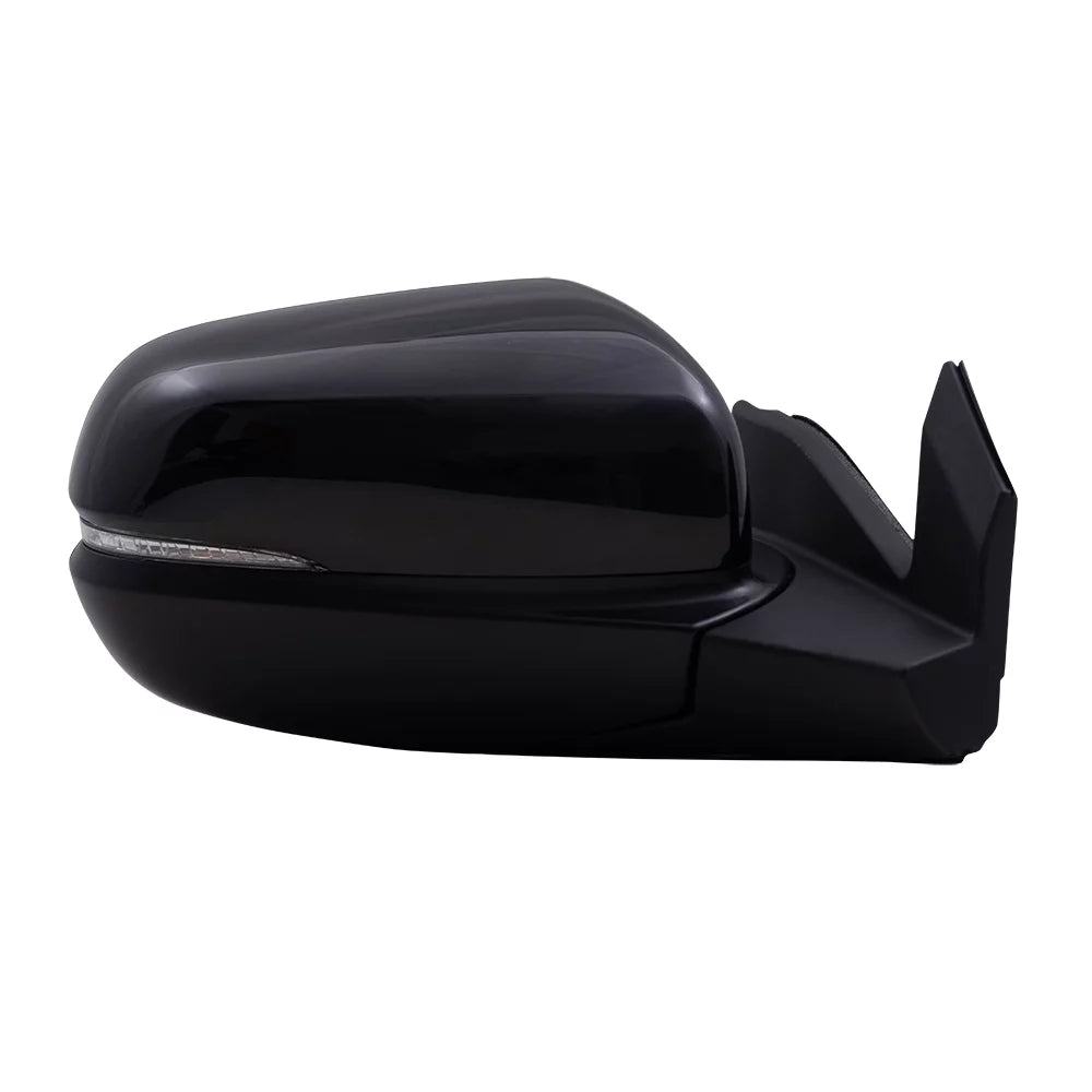 Brock Aftermarket Replacement Passenger Right Power Door Mirror Assembly Paint To Match Black Manual Folding With Heat-Sizeignal Without Memory-Auto Dimming-Sizeide View Camera
