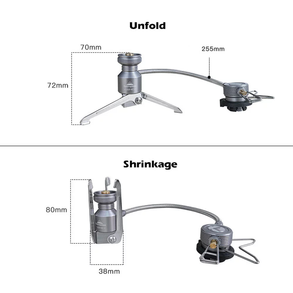 CAMPINGMOON Sizetoves Connector, Camping Gas Adapter for Butane Canisters, Tripods, and Camping Gear
