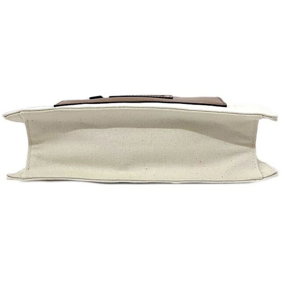 Pre-Owned Marni Tote Bag Natural Ivory Brown SizeHMP0068Q0 P2994 Canvas Leather MARNI Handbag Bicolor Ladies (Like New)