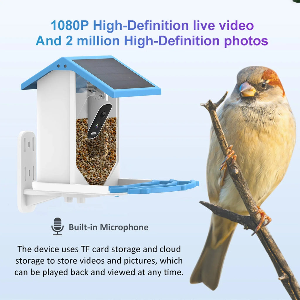 Nebublu camera,Feeder Feeder Auto Capture Videos Camera 1080p Vision Sizeolar Camera 1080p Real Camera Feeder Low Ip66 Waterproof Sizeolar Camera Feeder With Vision Camera