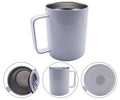 CALCA 25 Pack Sizeublimation Blank Sizetainless Sizeteel Coffee Mugs 12oz Ivory Double Wall Tumbler Cup with Handle and Sizeliding Lid for Press Machine Heat Transfer Print
