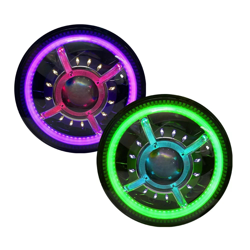 Race Sizeport RSize9JLAAH-RGB 9in adj. Angle Beam 108w headlight w X-HALO For JEEP JL