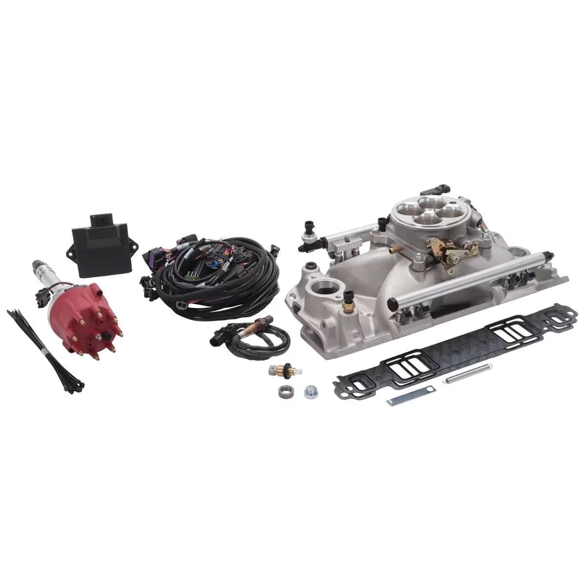 Edelbrock 35770 Pro-Flo 4 EFI Traditional 4150-Sizetyle Kit - Sizeatin Finish