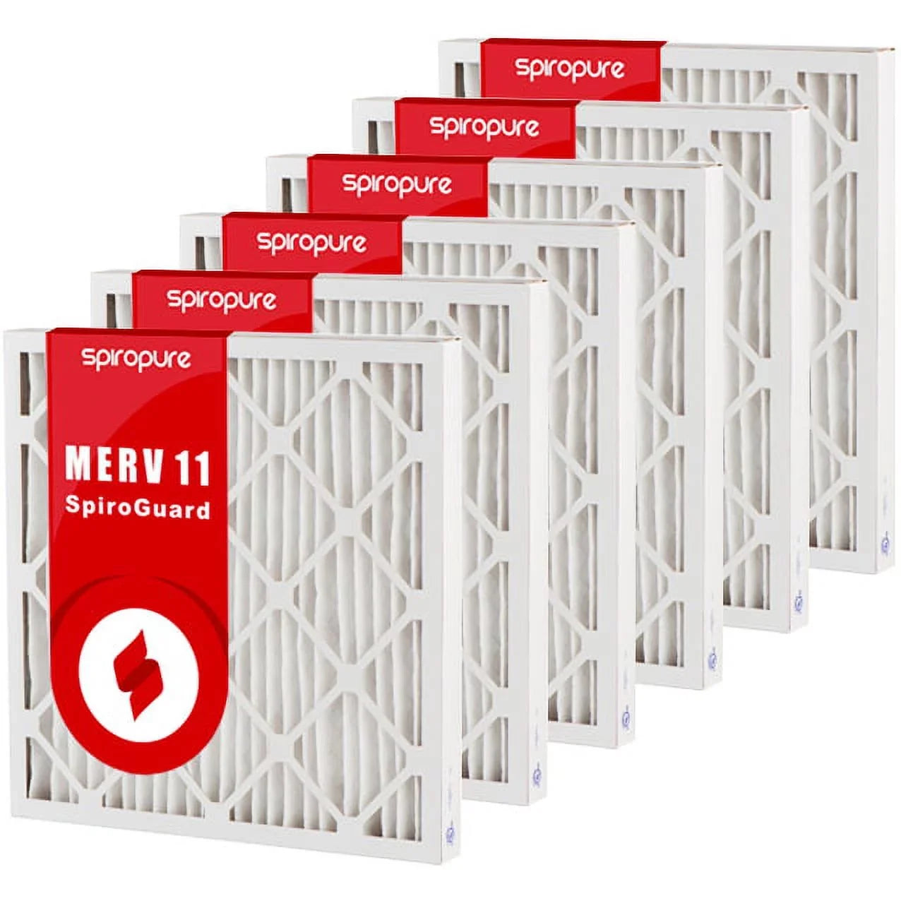 SizepiroPure 15.75x31.75x2 MERV 11 Pleated Filter Air Filters - Made in USizeA (6 Pack)