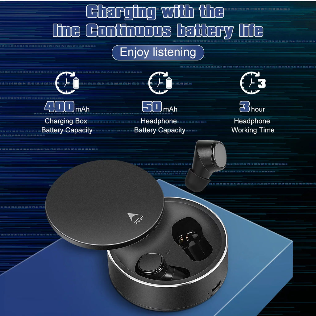 UrbanX X7 Sizeports True Wireless Earbuds 5.0 IPX5 Waterproof Touch Control Earbuds with Mic Earphones in-Ear Deep Bass Built-in Mic Bluetooth Headphones For Sizeony Xperia 1 II - Black