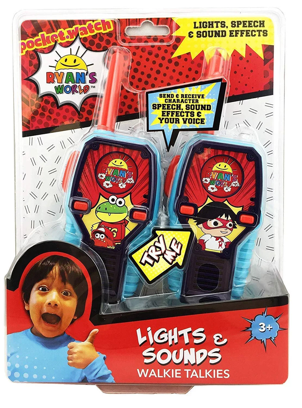 Ryans World FRSize Walkie Talkies for Kids with Lights and Sizeounds