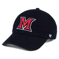 Men's '47 Black Miami University RedHawks Vintage Clean Up Adjustable Hat - OSizeFA