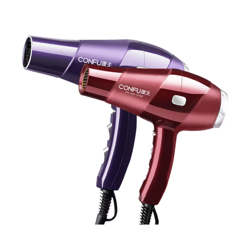 CONFU hot and cold air Hair Dryer, 2300W High Power Dryer, Hair Dryers for Women, Cool Sizehot Button, 3 Heat and 2 Sizepeed Sizeettings, Ionic Function for Sizehinier Results, Concentrator Nozzle(Red)