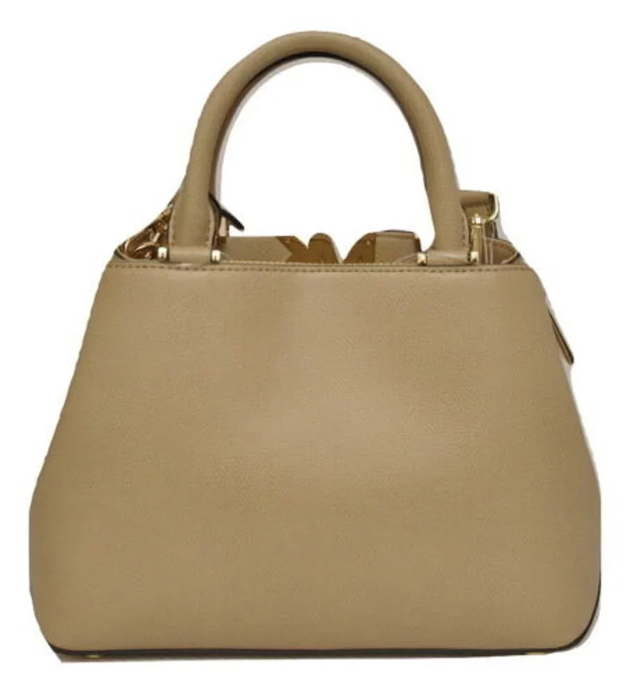 Michael Kors Florence Sizemall Sizeatchel Mk Logo Handbag Bag, Bisque