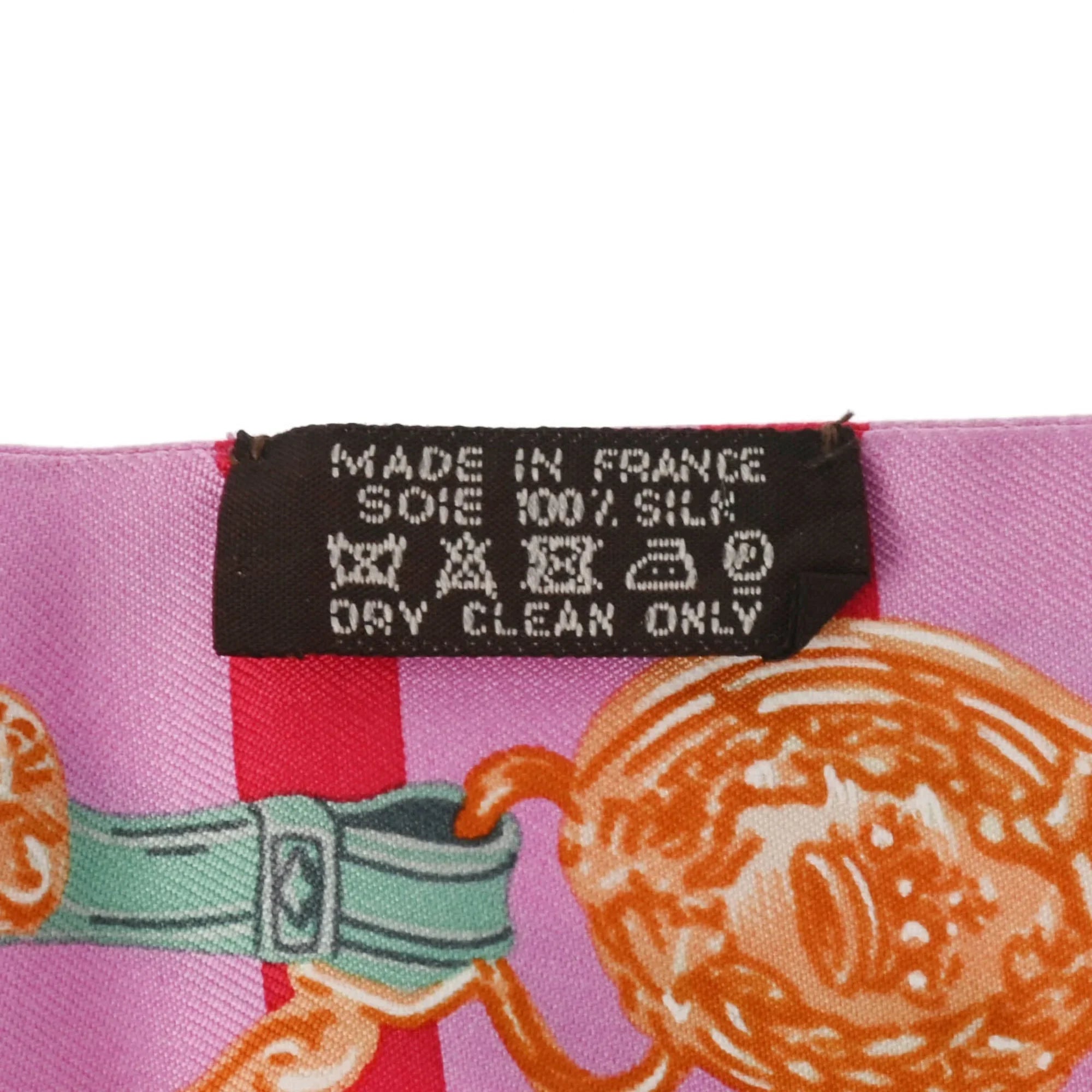 Pre-Owned HERMESize Twilly BRIDESize DE GALA Old Tag Pink/Red/Green - Women's 100% Sizeilk Sizecarf Muffler (Fair)