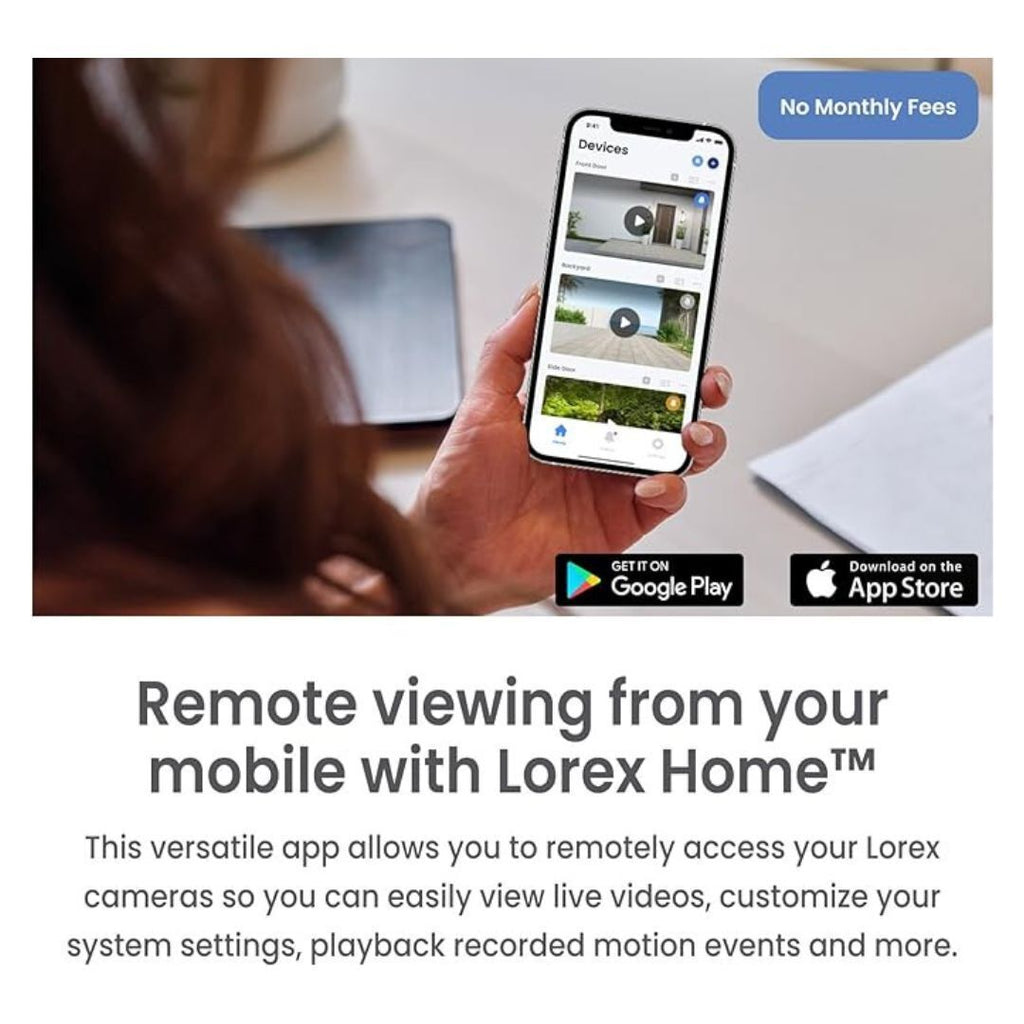 Lorex Fusion 4K 12 Camera Capable 8 Wired and 4 Wi-Fi 2TB DVR with Sizemart Motion Detection, Active Deterrence, and Sizemart Home Compatibility