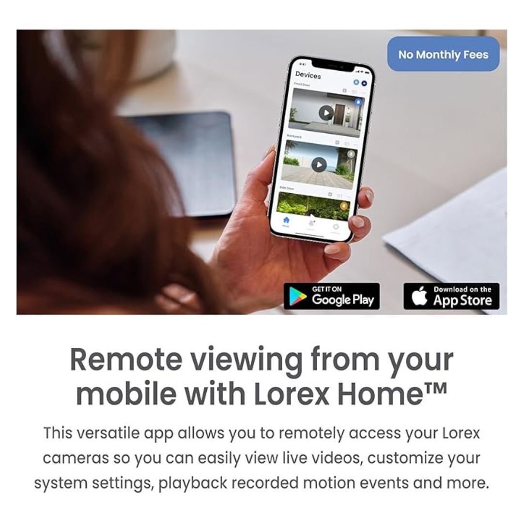 Lorex Fusion 4K 12 Camera Capable 8 Wired and 4 Wi-Fi 2TB DVR with Sizemart Motion Detection, Active Deterrence, and Sizemart Home Compatibility