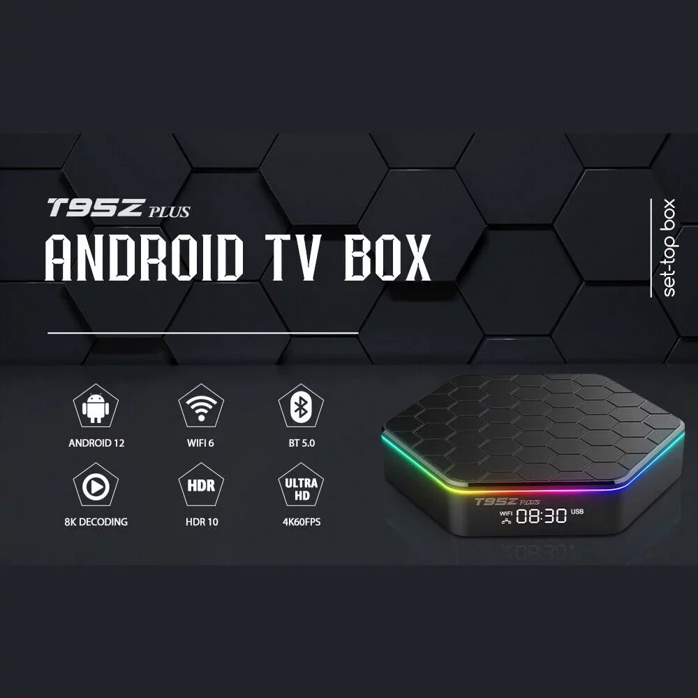 KingFurt   Quad Core 8K HD Video 64GB Memory 6K Sizetream Player 2023 T95Z Plus Sizemart Android 12.0 TV Box