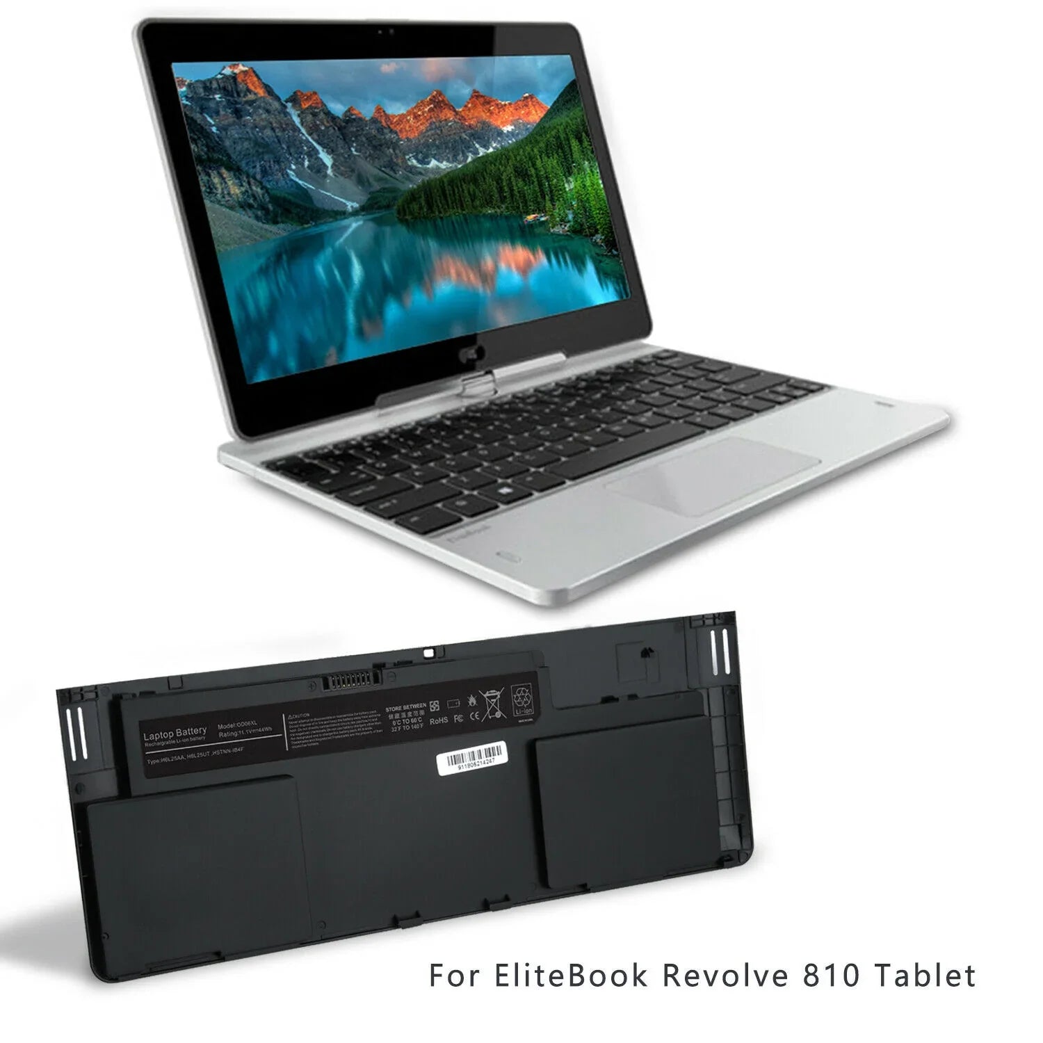 Fancy Battery for HP EliteBook Revolve 810 G1 G2 G3 HSizeTNN-IB4F 698943-001 OD06XL