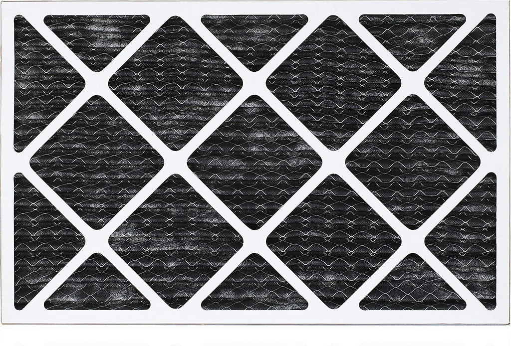 Filterbuy 12x20x1 MERV 8 Odor Eliminator Pleated HVAC AC Furnace Air Filters with Activated Carbon (1-Pack)