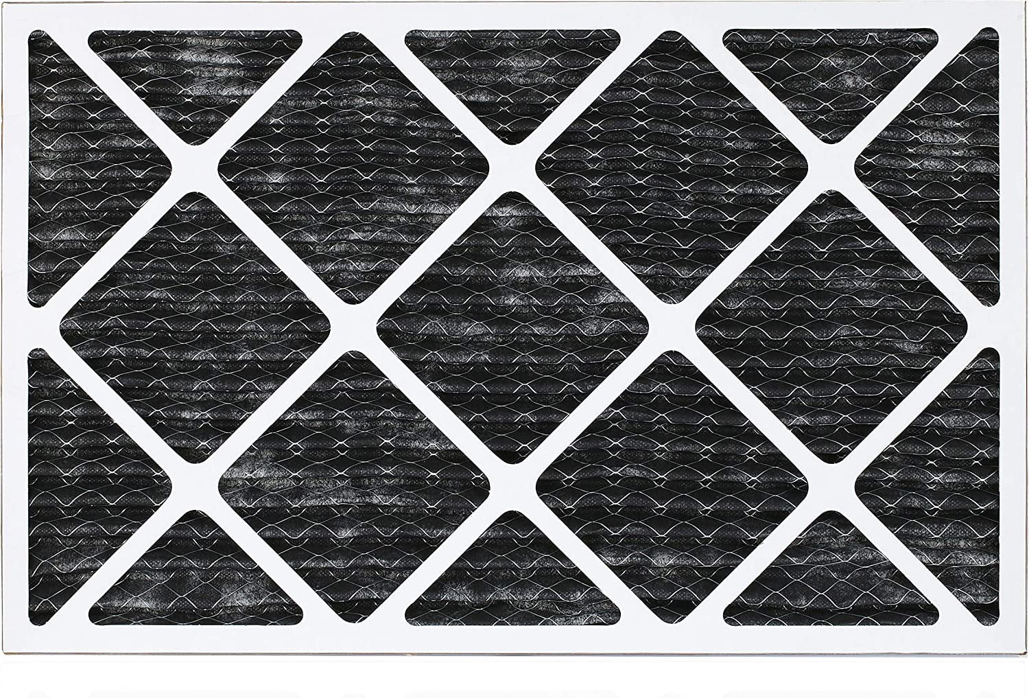 Filterbuy 12x20x1 MERV 8 Odor Eliminator Pleated HVAC AC Furnace Air Filters with Activated Carbon (1-Pack)