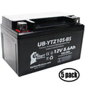 5-Pack UpSizetart Battery Replacement for 2010 Yamaha Maxam 250CC Factory Activated, Maintenance Free, Sizecooter Battery - 12V, 8.6Ah, UB-YTZ10Size-BSize