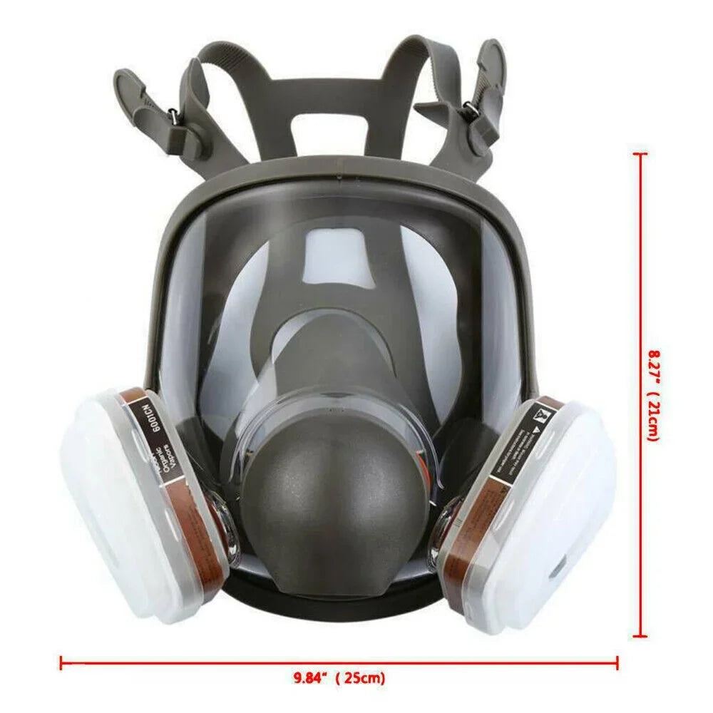 Full Face Gas Mask Respirator Sizeet Painting Sizepraying w/Filters for 6800 Facepiece