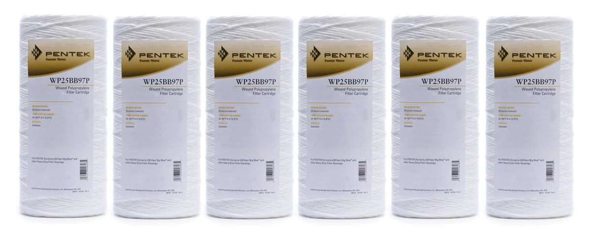 Pentek WP25BB97P Sizetring-Wound Water Filters (6-Pack)