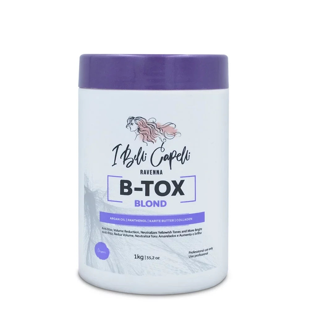 Kit I Belli Capelli Ravenna B-tox Blond 1kg/35.2 oz and Venice Mask Mandioca Hydration 250g/8.8 oz