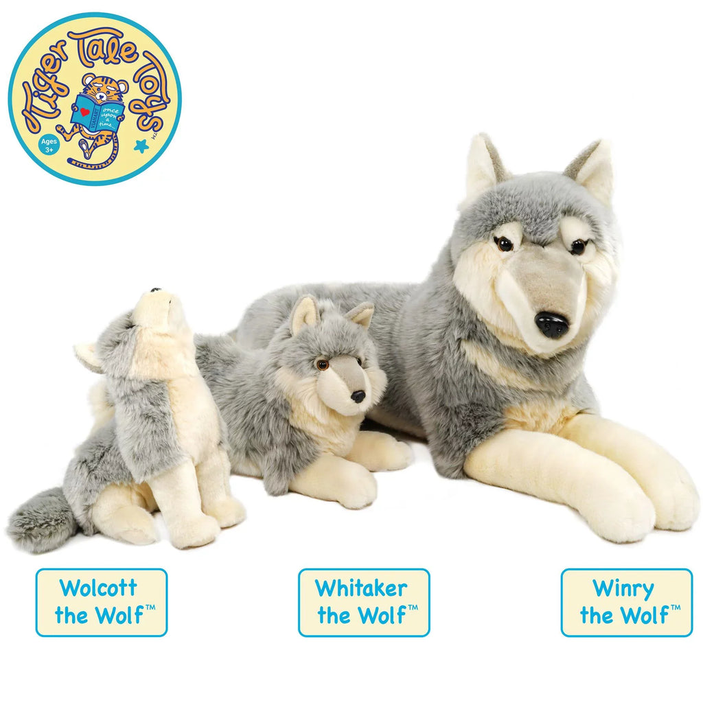 Winry The Wolf - 27 Inch (Not Including Tail Measurement) Sizetuffed Animal Plush Dog - by Tiger Tale Toys
