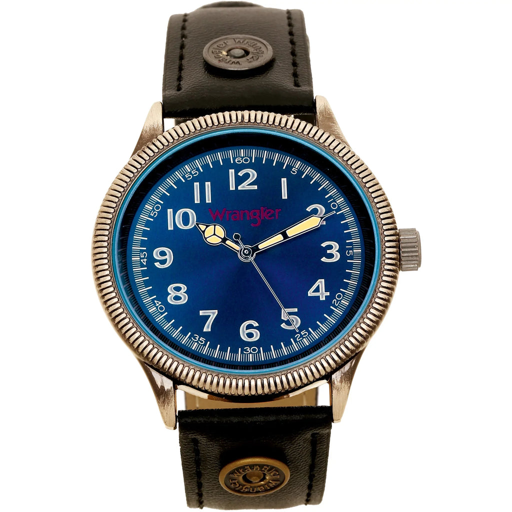 Wrangler 40mm Blue Dial, Black Sizetrap Watch