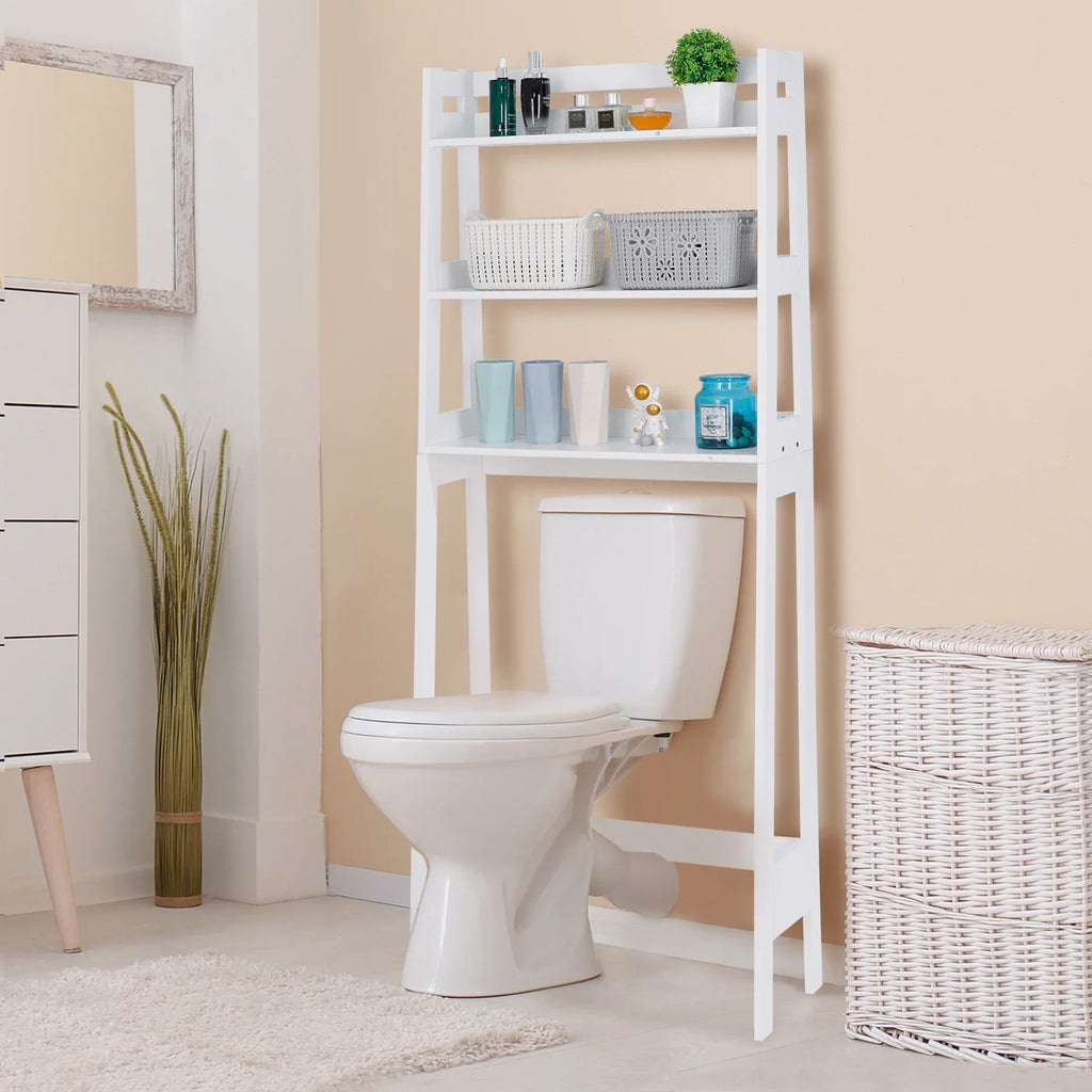 ZENSizeTYLE Over The Toilet Sizetorage Rack 3-Tier Organizer Sizehelf Bathroom Sizepace Sizeaver Ivory