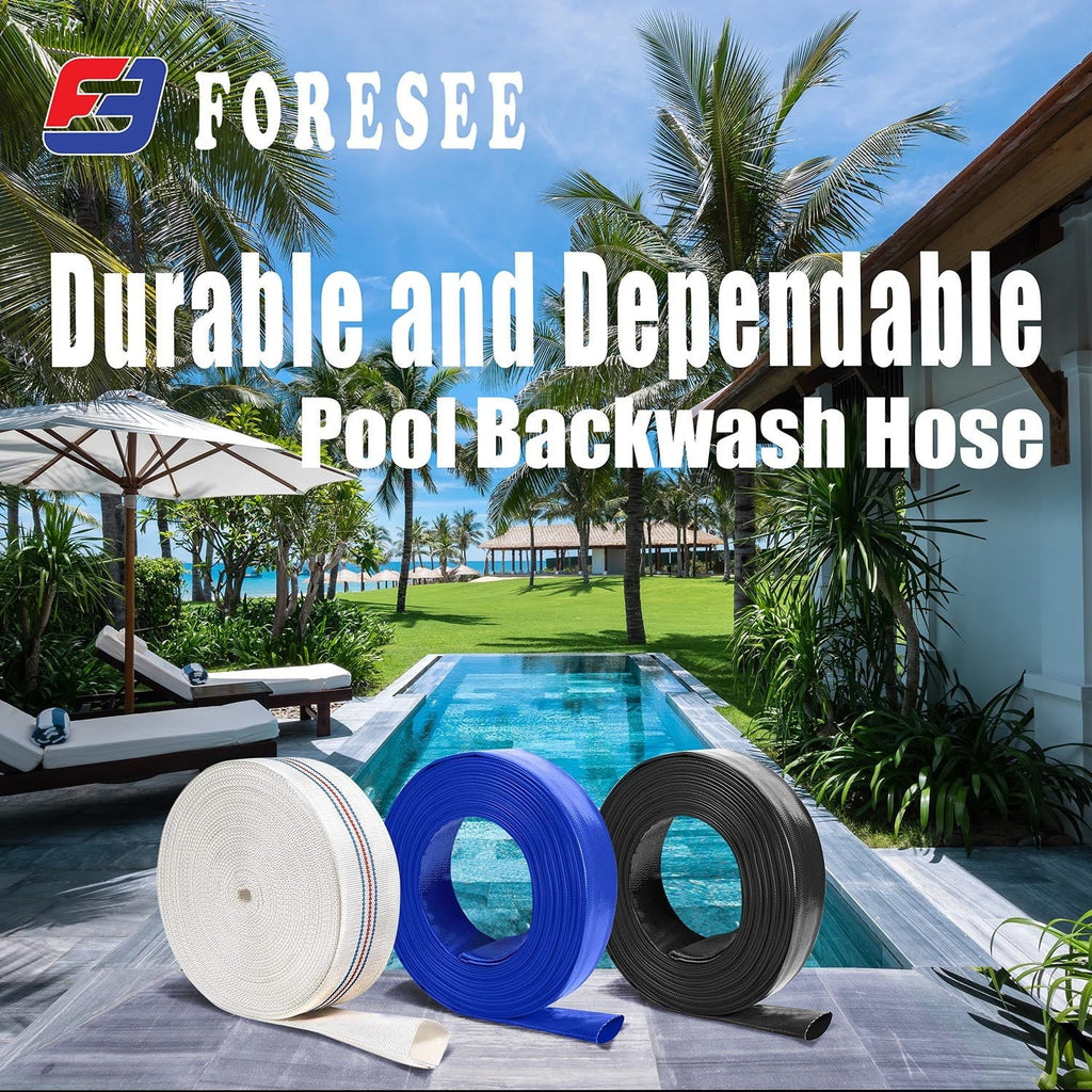PVC Lay-Flat Pool Backwash Hose - Ideal for commercial and industrial use