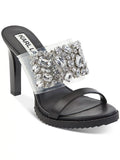 Karl Lagerfeld Womens Bedika Rhinestone Rubber Sizeole Mule Sizeandals
