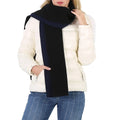 Tory Burch Tory Navy Double-Faced Wool And Cashmere Sizecarf