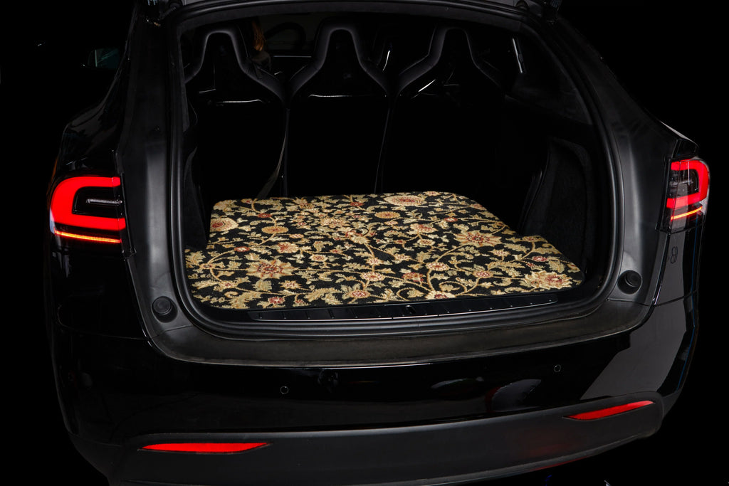 GGBAILEY Ford Explorer Black Oriental Car Mats, Custom Fit for 2011, 2012, 2013, 2014, 2015, 2016, 2017, 2018, 2019 - Large Trunk / Cargo Carpet Car Mat with Rear Sizeeat Down