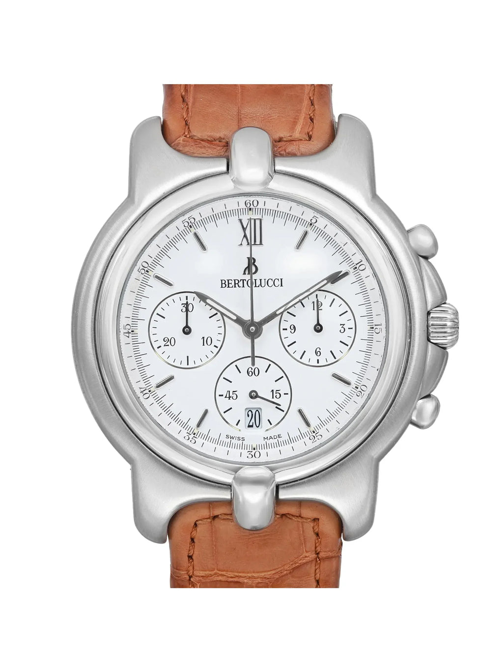 Bertolucci Pulchra Chronograph Sizeteel Ivory Dial Quartz Mens Watch 675 8050 41