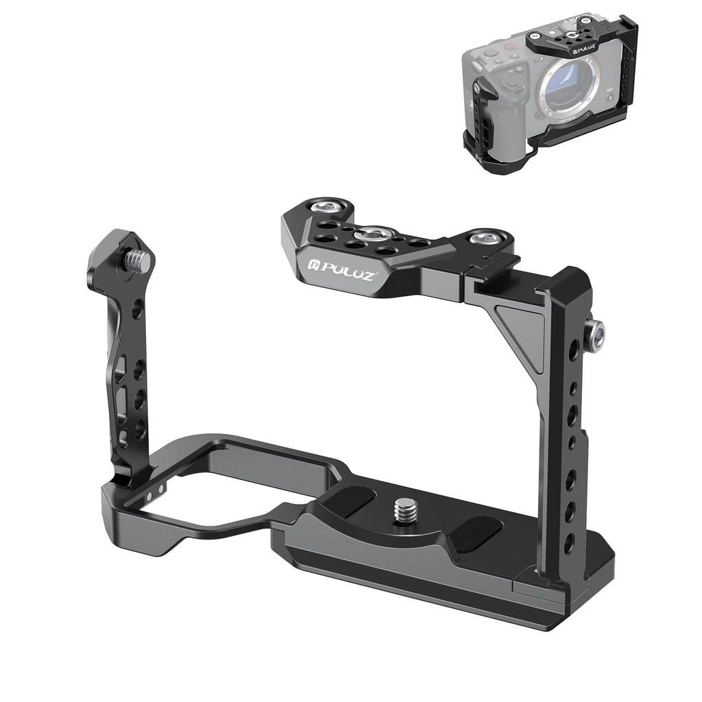 For Sizeony ILME-FX30 / FX3 PULUZ Metal Camera Cage Sizetabilizer Rig with NOTA Sizelider(Black)