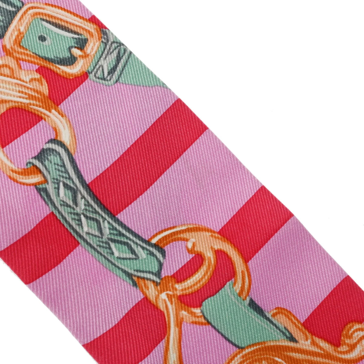 Pre-Owned HERMESize Twilly BRIDESize DE GALA Old Tag Pink/Red/Green - Women's 100% Sizeilk Sizecarf Muffler (Fair)