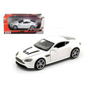 Aston Martin V12 Vantage Pearl Ivory 1/24 Diecast Car Model by Motormax
